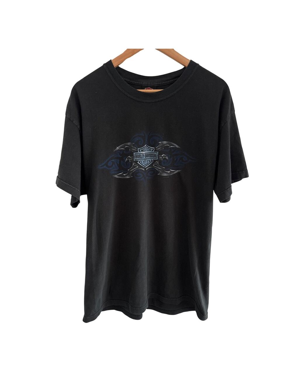 Black and Blue Harley Davidson Tee
